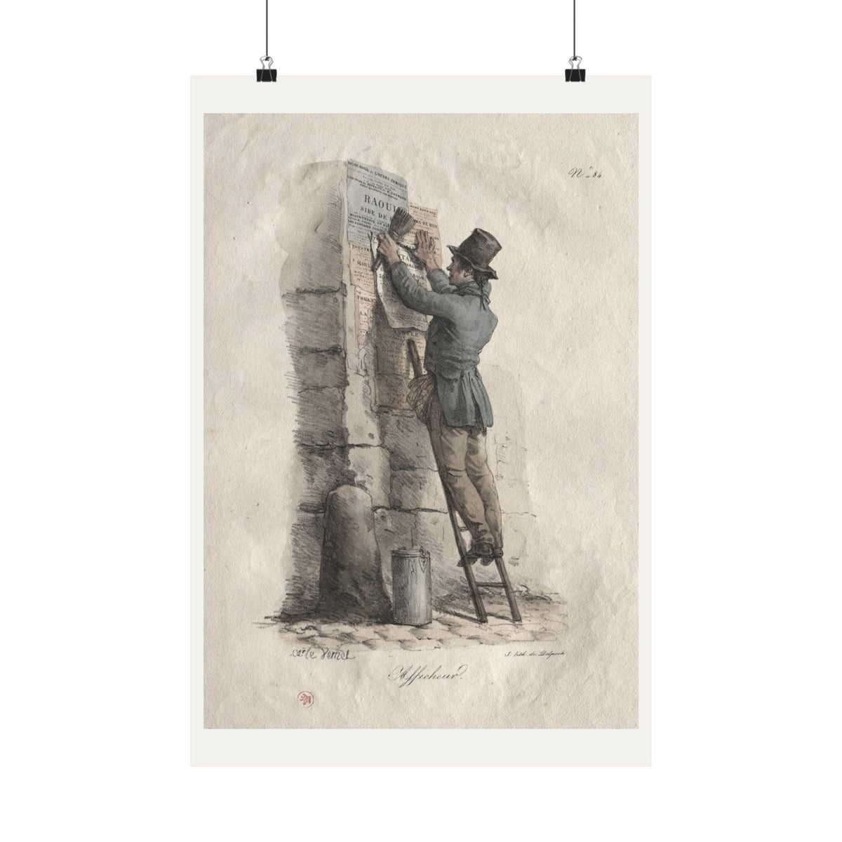 Bill Poster — Carle Vernet (c. 1820)