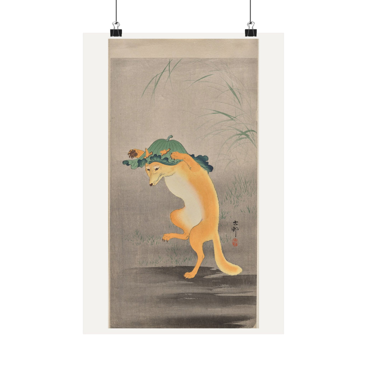 Dancing Fox — Ohara Koson (c. 1910)