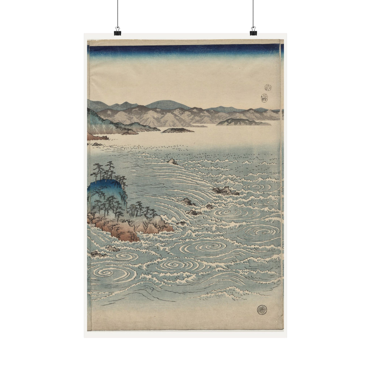 The Whirlpools of Awa at Naruto — Utagawa Hiroshige (1857)