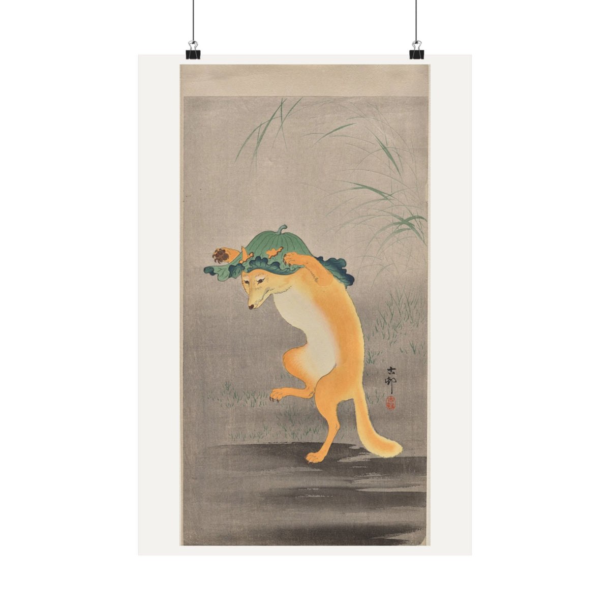 Dancing Fox — Ohara Koson (c. 1910)