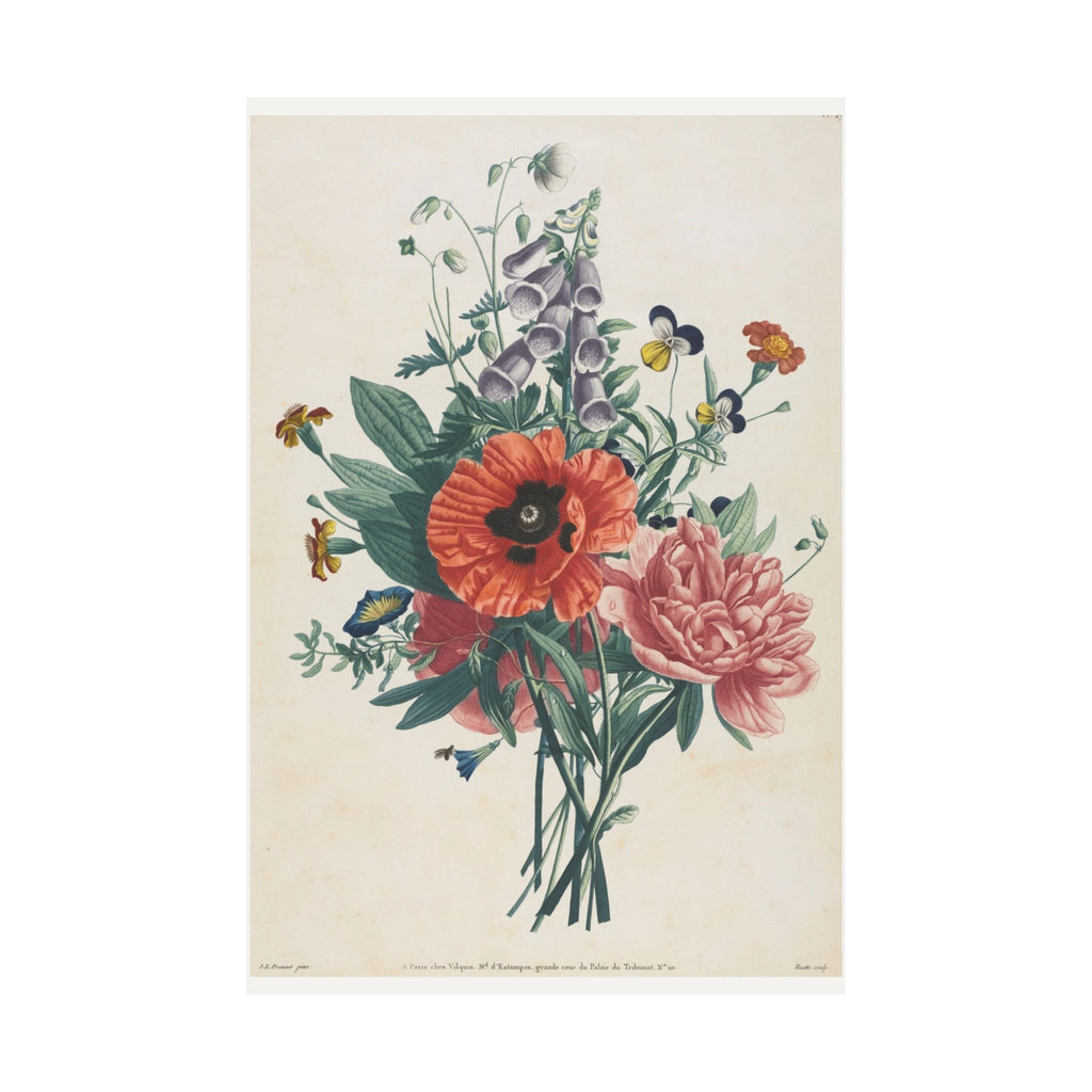 Bouquet of Foxgloves and Poppies — Jean-Louis Prévost (1805)