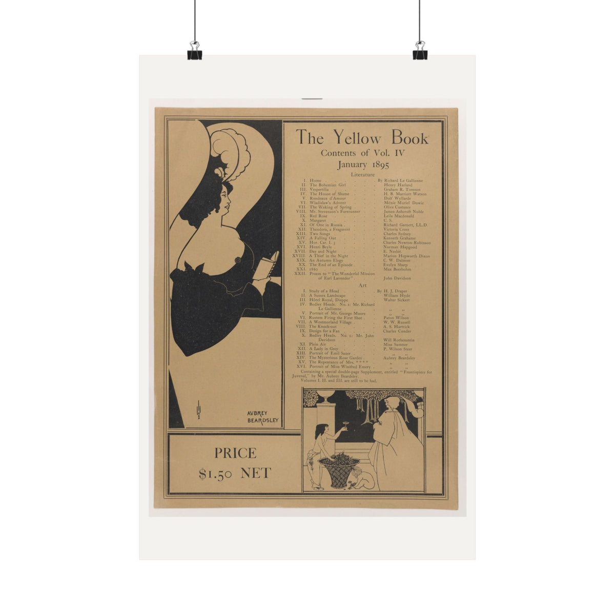 Poster for The Yellow Book, Volume IV — Aubrey Beardsley (1895)