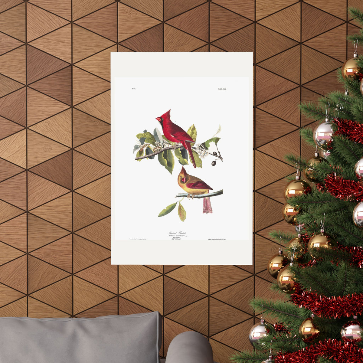 Cardinal Grosbeak — Plate 159 — John James Audubon (1827–38)