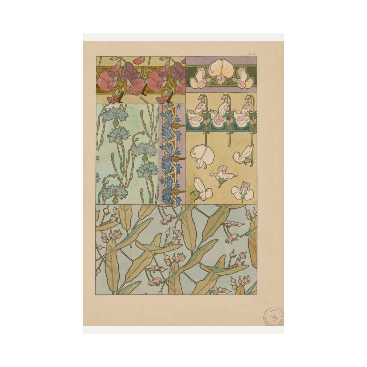 Sweet Peas — Documents Décoratifs — Alphonse Mucha (1902)