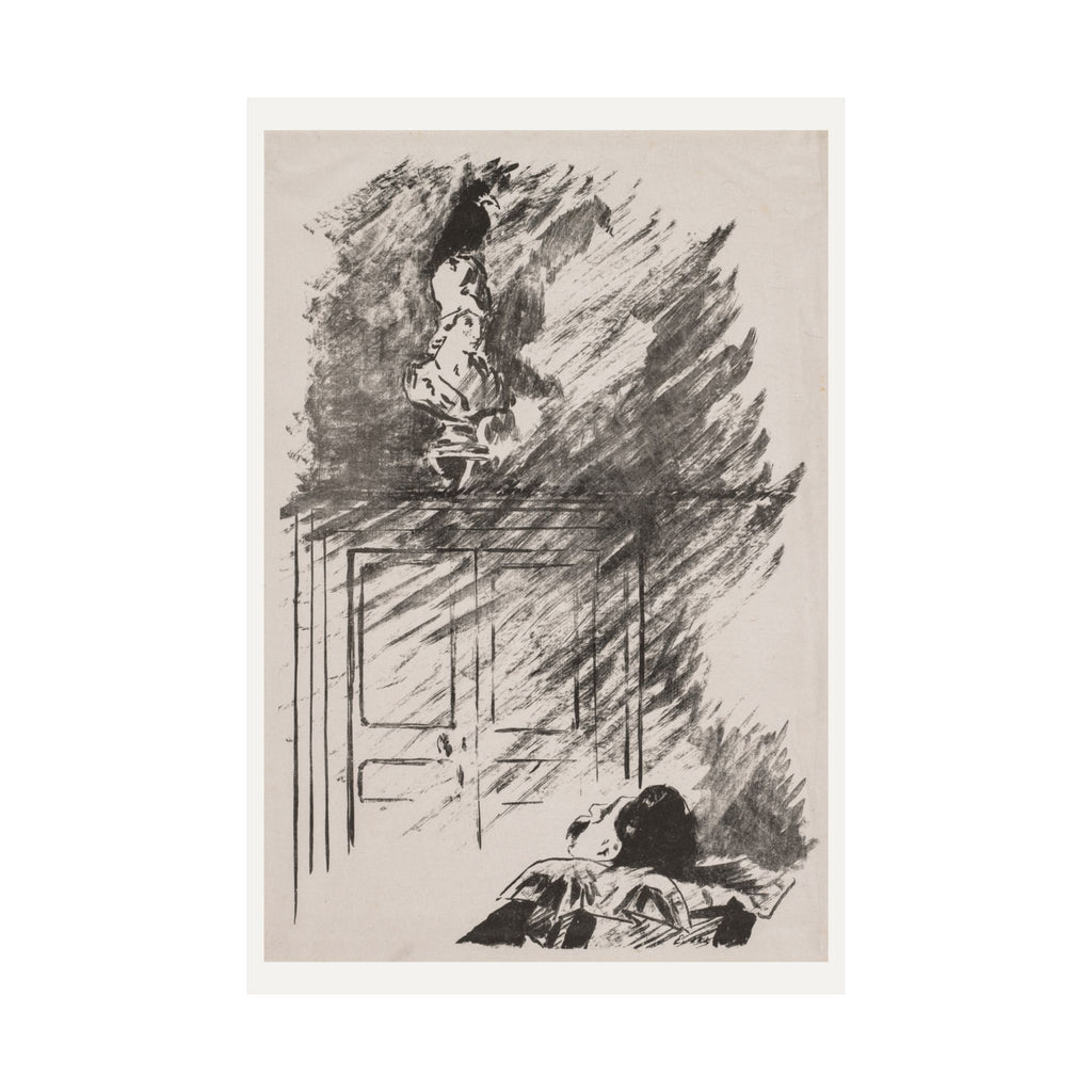 Perched upon a Bust of Pallas — Édouard Manet (1875)