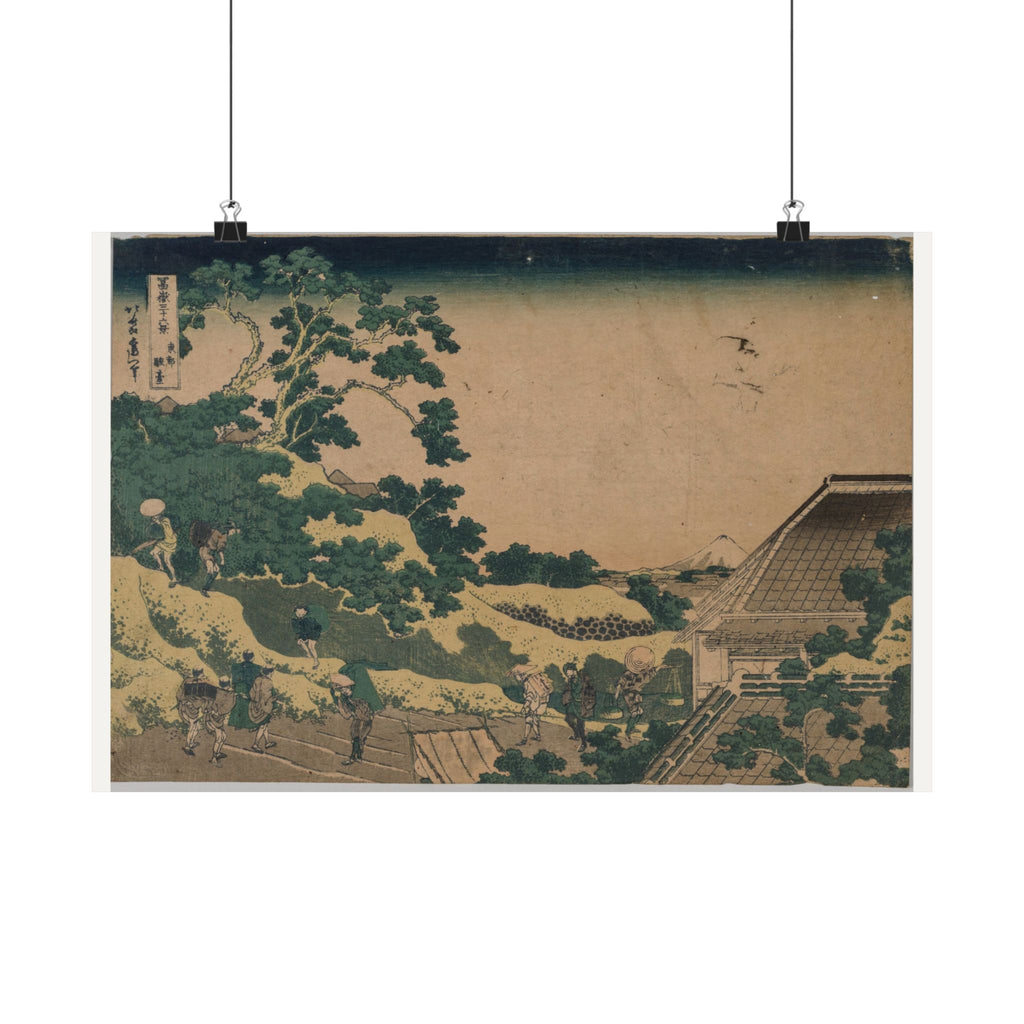 Fuji from Surugadai in Edo — Katsushika Hokusai (c. 1830)