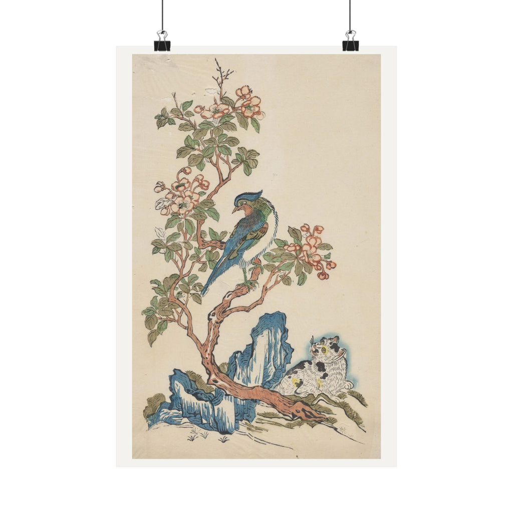 Cat, Bird, and Crabapple — Chinese, Qing dynasty (c. 1700)