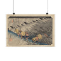 Driving Rain at Shōno — Utagawa Hiroshige (1833)