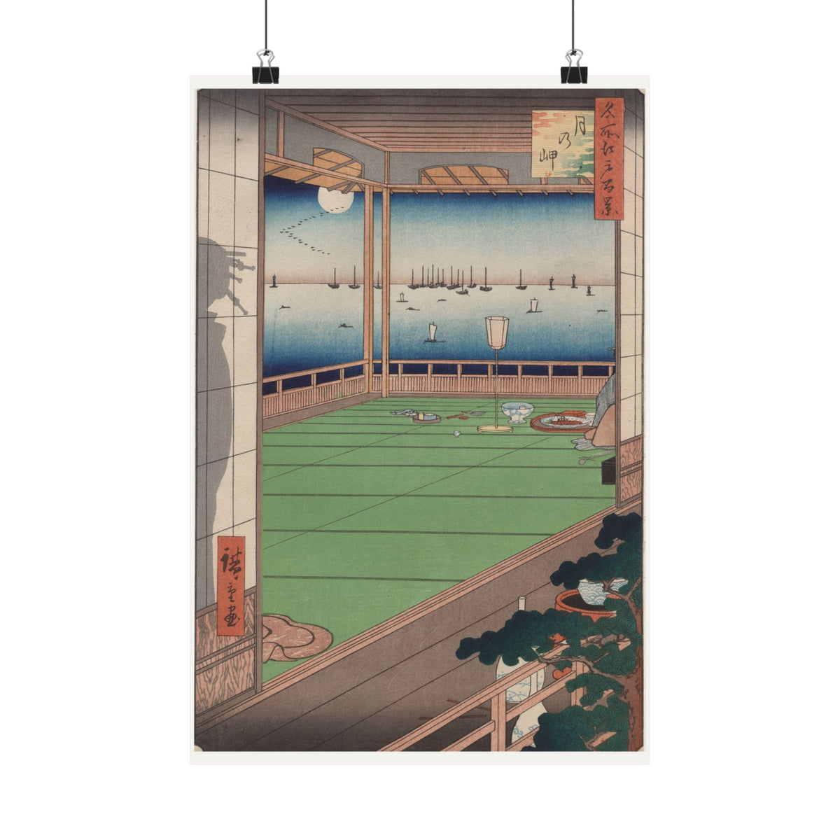 The Moon-Viewing Promontory — Utagawa Hiroshige (1857)