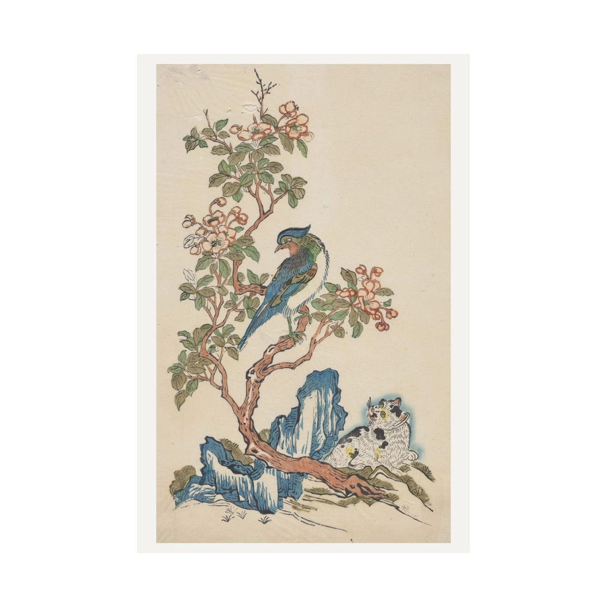 Cat, Bird, and Crabapple — Chinese, Qing dynasty (c. 1700)
