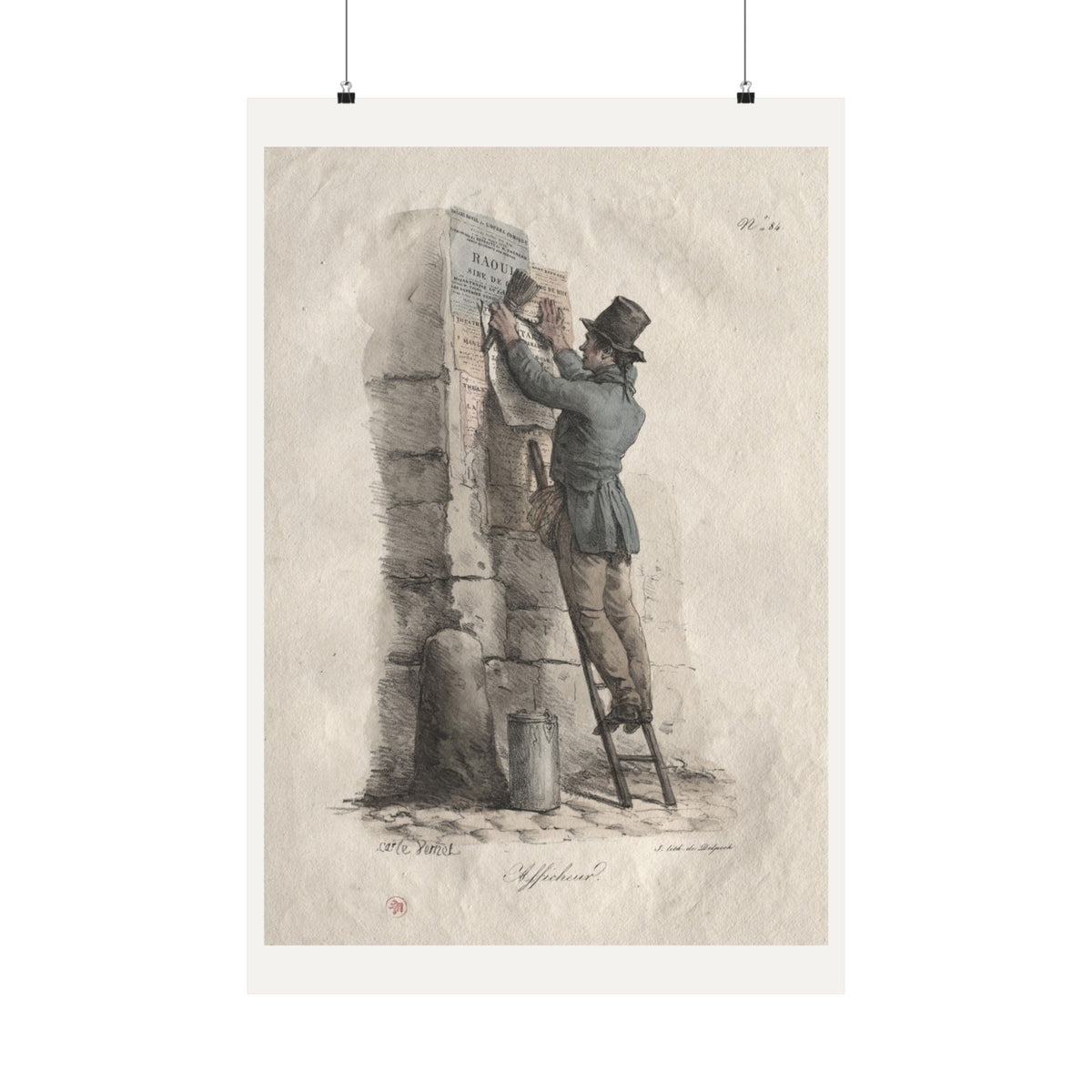 Bill Poster — Carle Vernet (c. 1820)