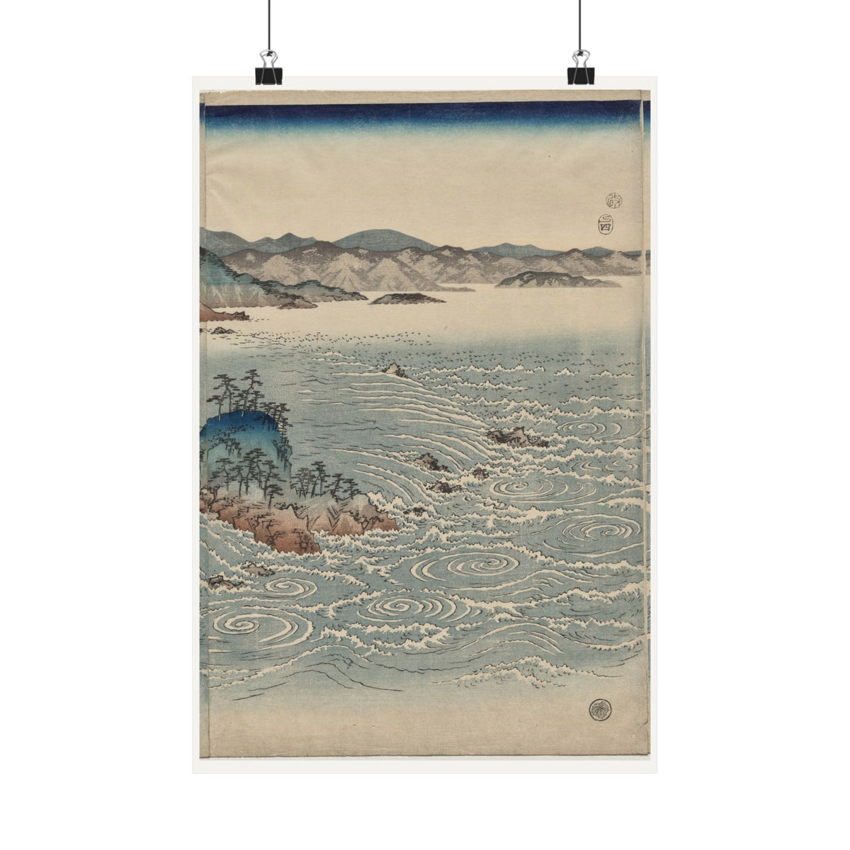 The Whirlpools of Awa at Naruto — Utagawa Hiroshige (1857)