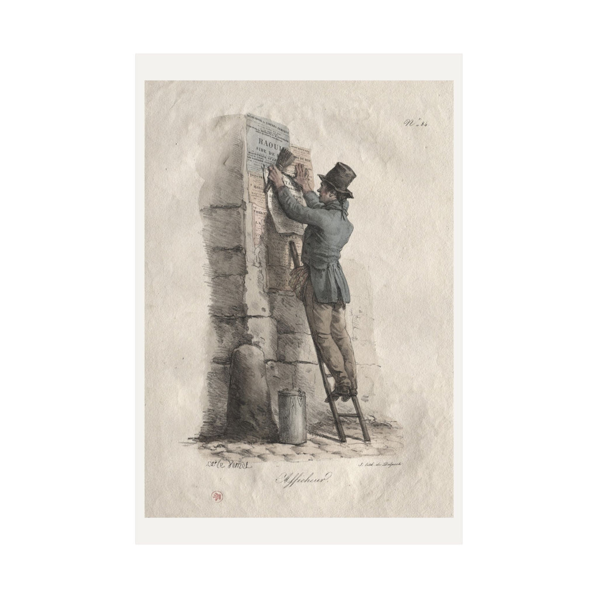 Bill Poster — Carle Vernet (c. 1820)