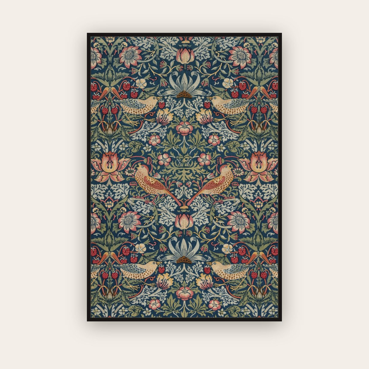 Strawberry Thief — William Morris (1883) — framed art print