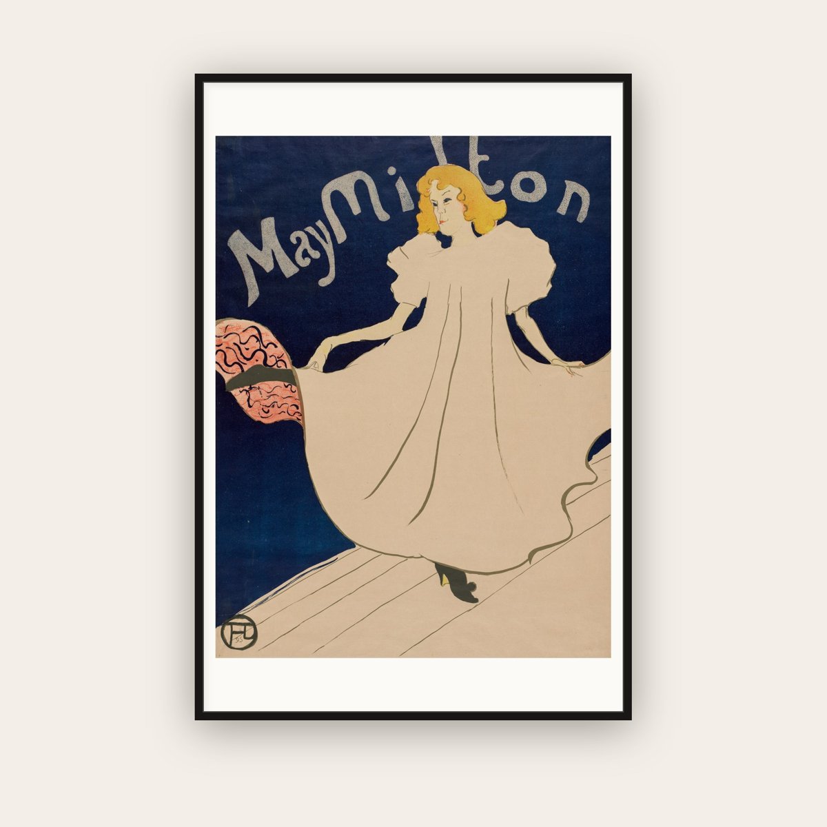May Milton — Henri de Toulouse-Lautrec (1895) — framed art print