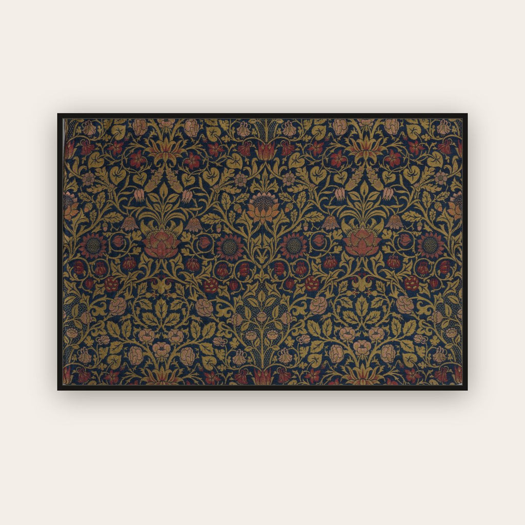 Violet and Columbine — William Morris (1883) — framed art print