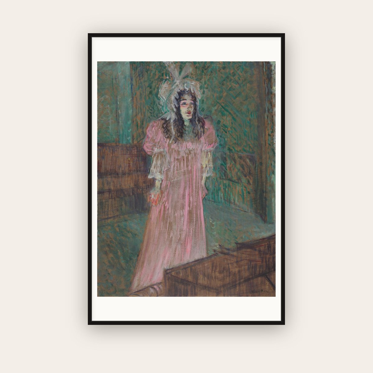 May Belfort — Henri de Toulouse-Lautrec (1895) — framed art print