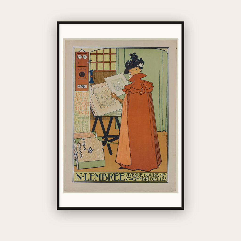 Poster for the Lembrée Gallery — Theo van Rysselberghe (1897) — framed art print