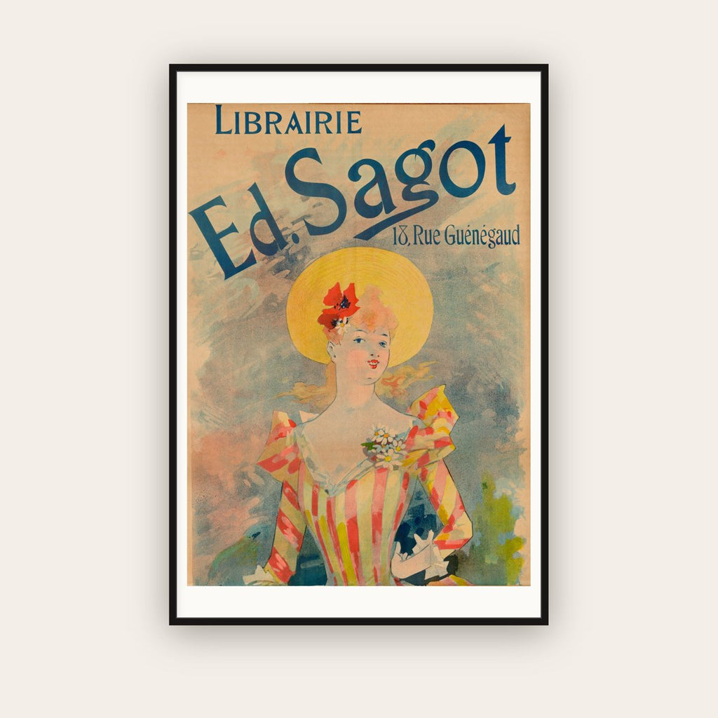 Librairie Ed. Sagot — Jules Chéret (1891) — framed art print