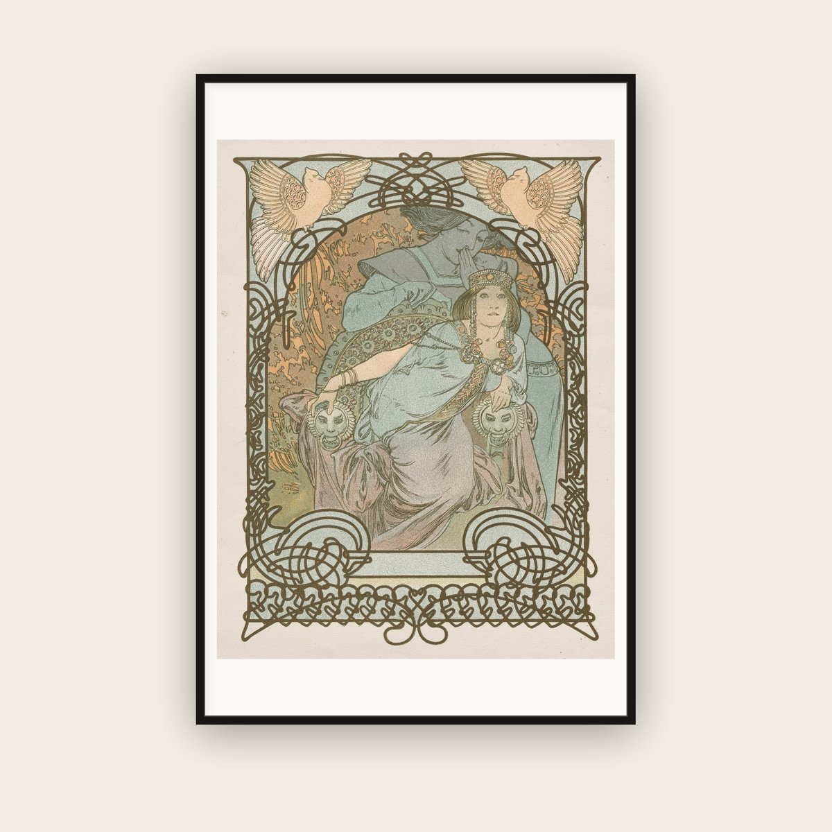 Ilsée, Princesse de Tripoli — Alphonse Mucha (1897) — framed art print
