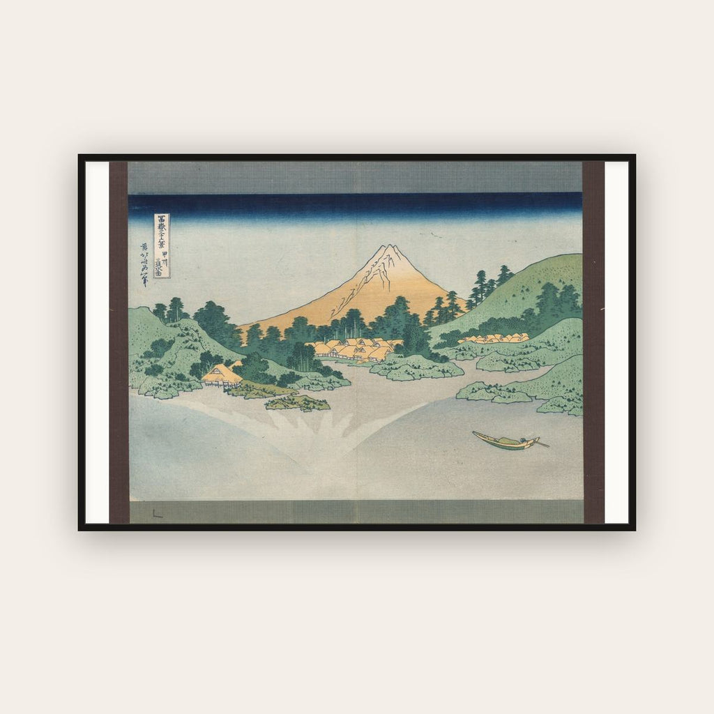 Lake Misaka in Kai Province — Katsushika Hokusai (c. 1830) — framed art print
