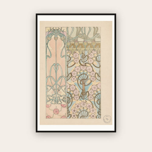 Art Nouveau Ornament — Documents Décoratifs — Alphonse Mucha (1902) — framed art print